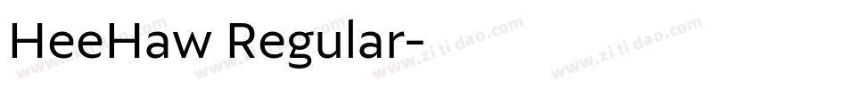 HeeHaw Regular字体转换